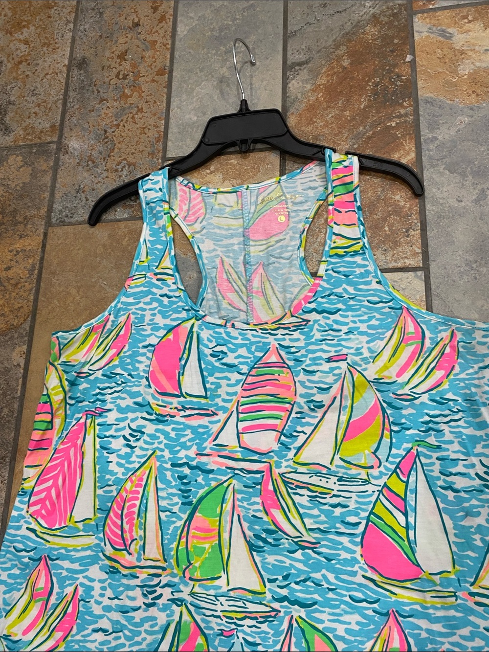 Lilly Pulitzer dress..  “ You Gotta Regatta”. Sz.  L - Picture 4 of 6